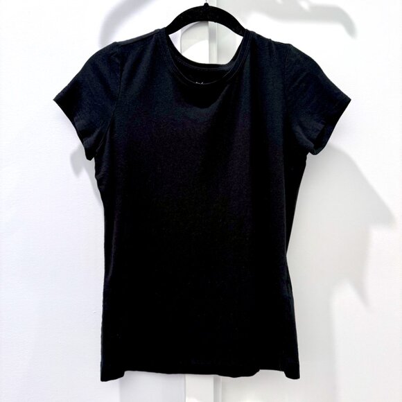 NEW Banana Republic XS Timeless Tee Black Crewneck Tshirt Short Sleeve Top - Picture 1 of 8